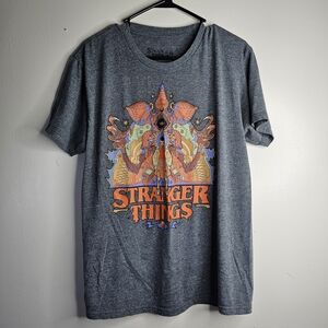 Netflix Gray 'Stranger Things' Graphic Tee with Orange Accents